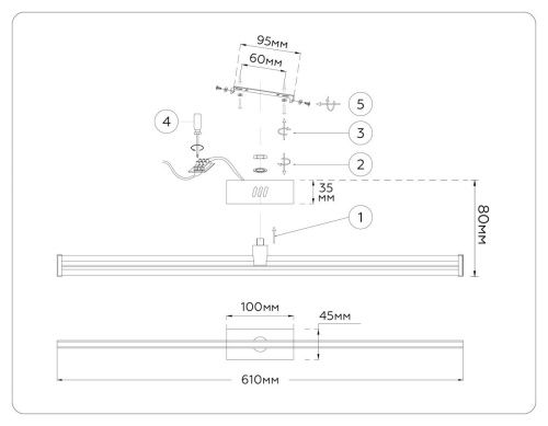 Светильник настенный Ambrella Light LineTech (ЛинеТецх) FL6124 - фото 3