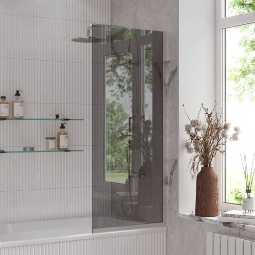 Душевая шторка Reflexion Fix RX14060TСR-11 60x140 стекло тонированое профиль хром ориентация универсальная - фото 2