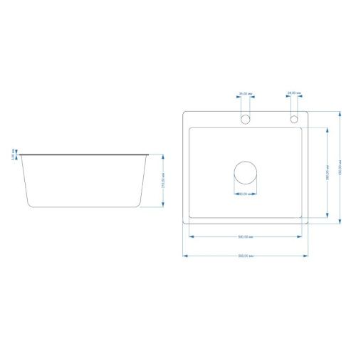 Кухонная мойка Fmark FSC5545L 55х45 цвет сатин поверхность матовая - фото 3