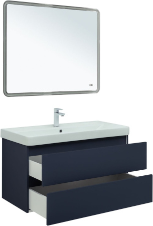 Тумба под раковину Aquanet Вега 2.0 00337945 99х46х50 подвесная цвет синий