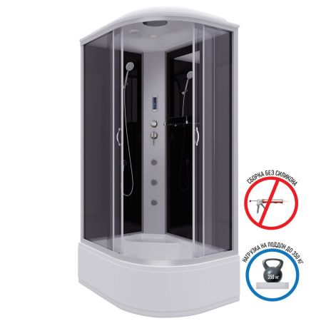 Душевая кабина Niagara Classic 25101434LF 120х80 асимметричная с крышей ориентация левая