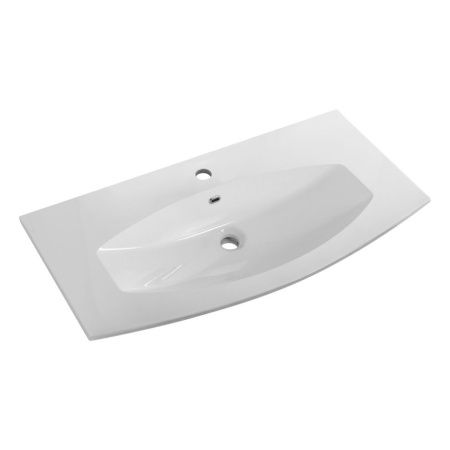 Раковина из искусственного камня Cezares 50195 100х50 подвесная цвет белый 1 отверстие под смеситель