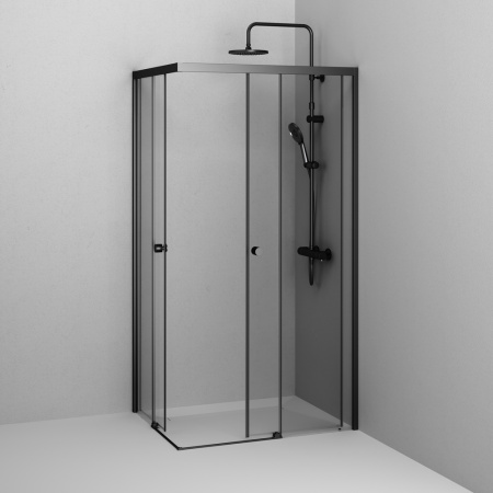 Душевой уголок Am.Pm X-joy W94G-403-100280-BТ1К 99х79 стекло прозрачное профиль черный матовый без поддона