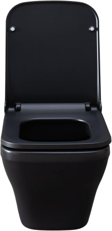 Чаша унитаза подвесная Allen Brau Infinity 4.21011.31 цвет черный матовый без сиденья безободковая каскадный смыв