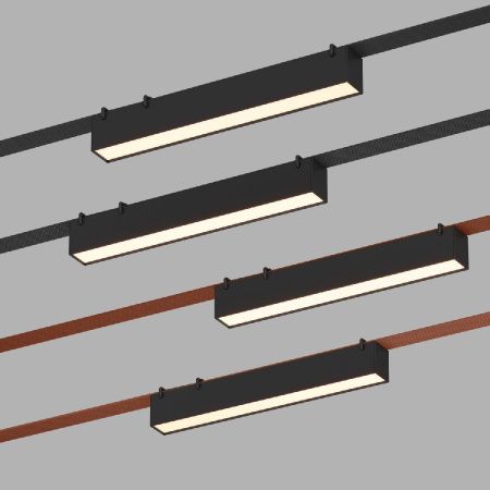 Трековый однофазный светильник Denkirs Belty linear (Белты линеар) DK5575-BK