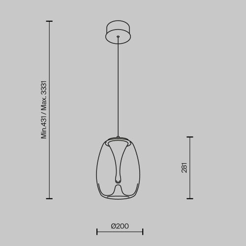 Светильник подвесной Maytoni Splash Modern MOD282PL-L8G3K - фото 5