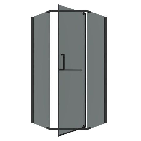 Душевой уголок Grossman Pragma 302.K33.03.9090.21.10 90х90 стекло тонированное профиль черный без поддона