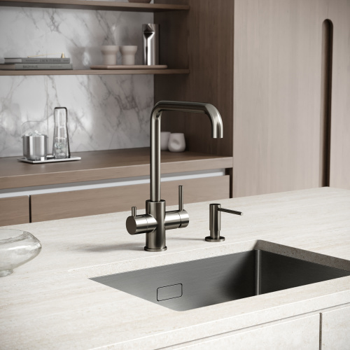 Смеситель для кухни Sancos Vela SC4013GG на мойку вороненая сталь - фото 2