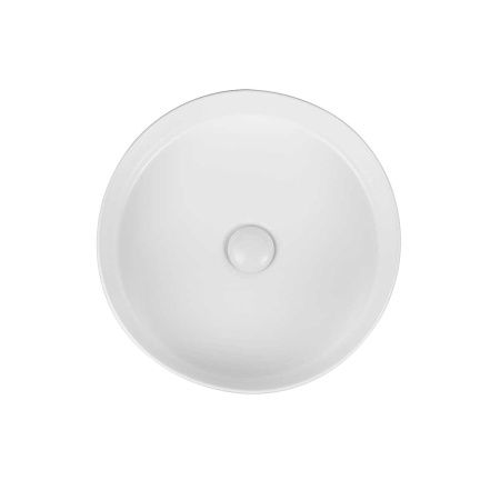 Раковина из сантехнического фарфора Vincea VBS-316 40х40 накладная цвет белый без отверстий под смеситель