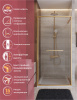 Душевая дверь Cezares LUX LUX-B-FS-1-100-C-BORO 100х195 стекло прозрачное профиль золото