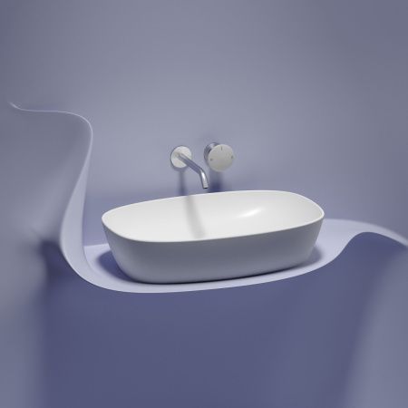 Раковина из сантехнического фарфора Ceramica Nova ELEMENT CN6049MW 60х40 накладная цвет белый без отверстий под смеситель