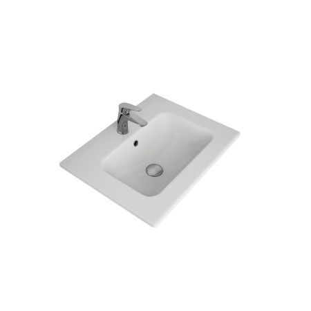 Раковина керамическая Dreja Euphoria 640344 60х50 подвесная цвет белый 1 отверстие под смеситель