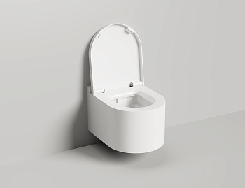 Унитаз подвесной Salini GEMELLI 240121KMF белый матовый с сиденьем микролифт безободковый смыв торнадо