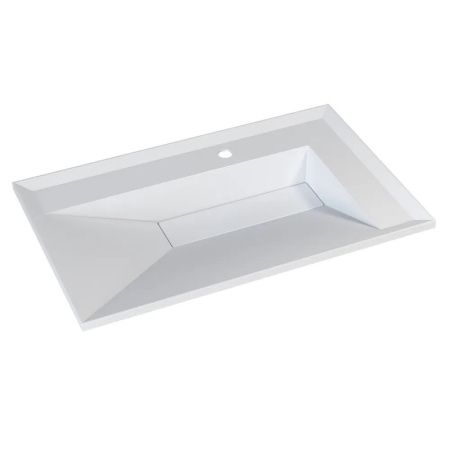 Раковина из искусственного камня Uperwood Lotus 35490000000 80х50 полувстраиваемая цвет белый