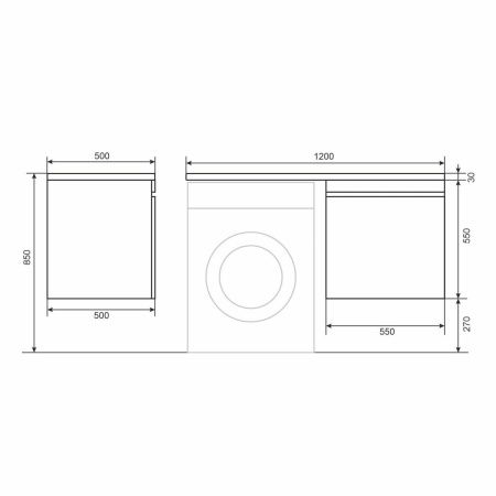 Тумба под раковину Uperwood Magenta 5930205153 60х50 подвесная цвет белый