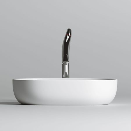 Раковина из сантехнического фарфора Ceramica Nova ELEMENT CN6047 60х40 накладная цвет белый без отверстий под смеситель