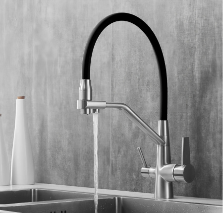 Смеситель для кухни BOCH MANN ELSE BN BM10426 на раковину/на столешницу никель матовый