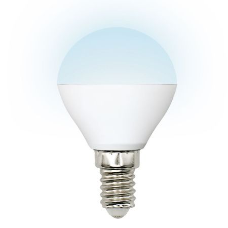 Лампа светодиодная Uniel LED-G45-6W/4000K/E14/FR/RA95 PLK01WH
