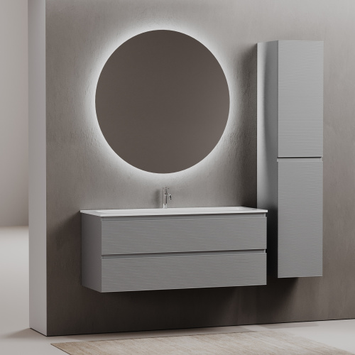 Тумба под раковину Sancos FOLK FL120ES 120х45х50 подвесная цвет серый - фото 5