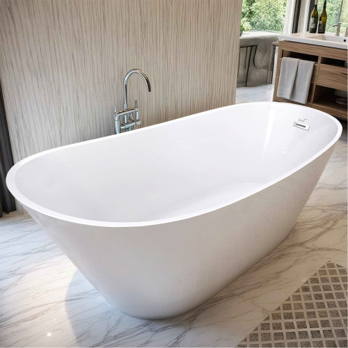 Ванна акриловая Cerutti SPA CT10864 170х75 отдельностоящая овальная - фото 3