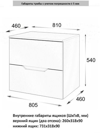 Тумба под раковину Orange Line Li-80TuwMDF 80х50 подвесная цвет белый