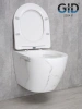 Унитаз подвесной Gid Convexo 62228Y черный с декором с сиденьем микролифт безободковый смыв торнадо