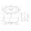 Ванна из полиэфирной смолы Vincea Solid Surface VBT-6T01B 170х75 отдельностоящая овальная
