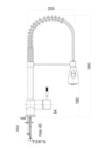 Смеситель для кухни Fiore 44CR5465 на мойку хром - фото 3