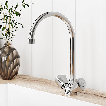 Смеситель для кухни Damixa Object 340000000 на раковину хром без термостата