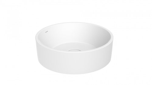 Раковина из сантехнического фарфора Creavit Minimal MN146-00CB00E-0000 50х50 накладная цвет белый без отверстий под смеситель