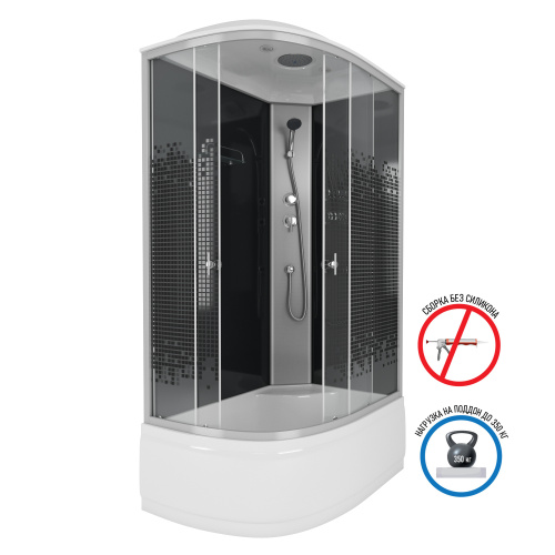 Душевая кабина Niagara Eco 7510R 120х80 асимметричная с крышей