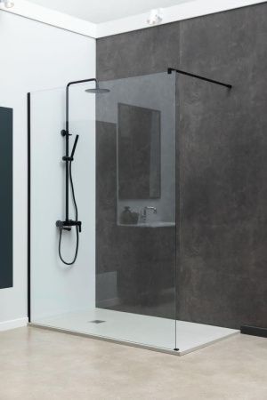 Душевая перегородка Allen Brau Infinity 3.21027.BBA 140х200 стекло прозрачное профиль черный