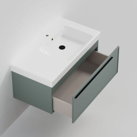 Тумба с раковиной La Fenice ELBA NFNC-01-ELB-G-90-3-90R 90х50 подвесная цвет серый