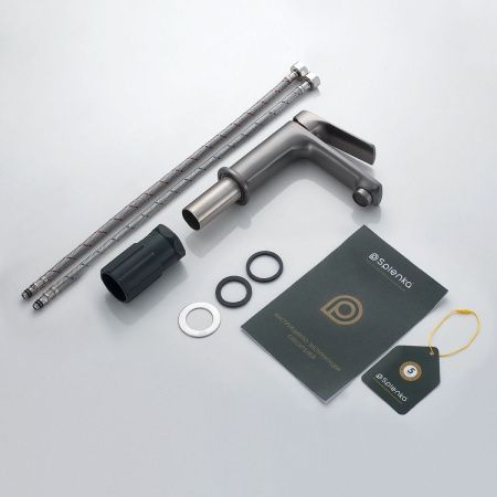 Смеситель Splenka S30 S30.10.09 на раковину серый