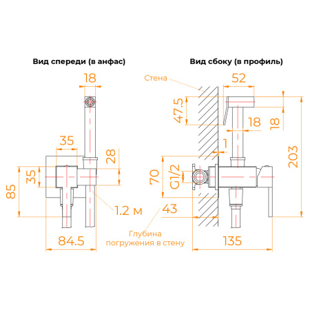 Гигиенический душ со смесителем RGW Shower Panels (Шоувер панелс) 581408212-01 хром