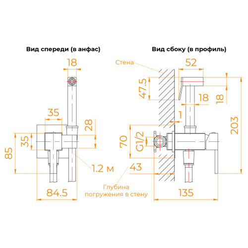 Гигиенический душ со смесителем RGW Shower Panels (Шоувер панелс) 581408212-01 хром - фото 2