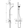 Душевой гарнитур Hansgrohe Croma Select 27248400 настенный цвет хром/белый с термостатом