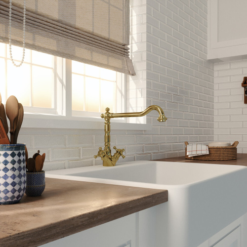 Смеситель для кухни Clever WITH2 ANTIGONA 61773 на раковину бронза - фото 5