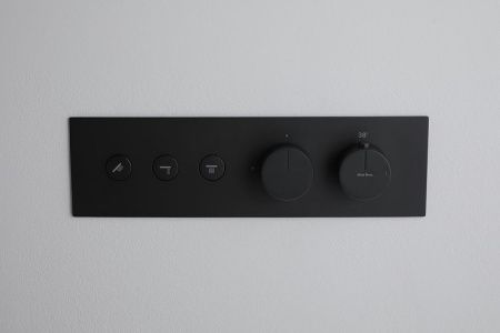 Смеситель для ванны с душем Allen Brau Liberty 5.33003-31 встраиваемый в стену черный с термостатом