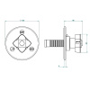 Переключатель потоков THG Ptale de Cristal clair liser dor U6E-F01-48M2SB (внешняя часть)