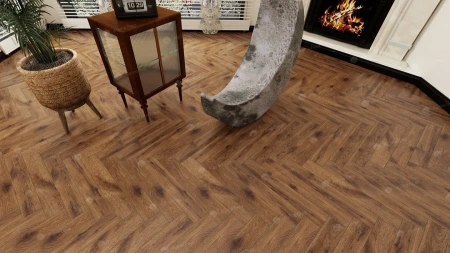 Ламинат Alpine Floor Herringbone 12 LF105-11 Дуб Умбрия толщина 1.2 см 34 класс 600х100