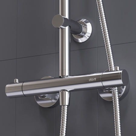 Душевая стойка Dorff Futura D0710400 настенная цвет хром с термостатом