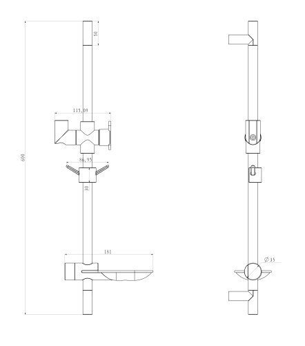 Штанга для душа LeMark LM8062C хром - фото 2