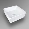 Раковина из сантехнического фарфора Bond Cube S54-390 40х40 накладная цвет белый без отверстий под смеситель