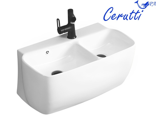 Раковина Cerutti SPA 67 см CT9282 подвесная цвет белый - фото 4