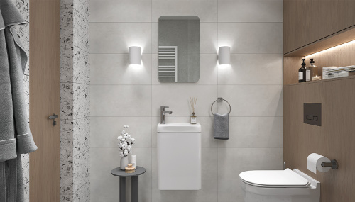 Тумба под раковину Velvex BIO tp.BIO.BIO.MAXI.40.1D белый глянец 39х22х65 подвесная цвет белый - фото 5