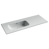 Раковина из сантехнического фарфора Ceramica Nova ELEMENT CN7006L 121х47 накладная цвет белый 1 отверстие под смеситель