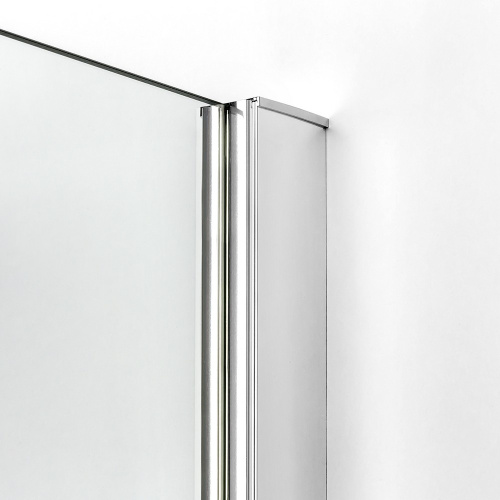 Душевой уголок New Trendy REFLEXA Chrome EXK-5129 100х80 стекло прозрачное профиль хром глянцевый без поддона - фото 4