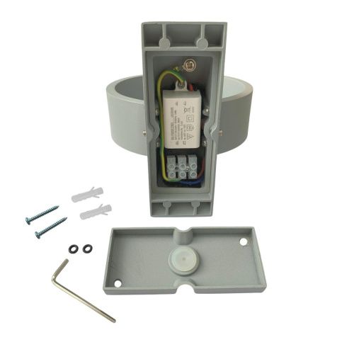 Уличный настенный светильник Uniel ULU-S34A-8W/4000K IP65 GREY - фото 5
