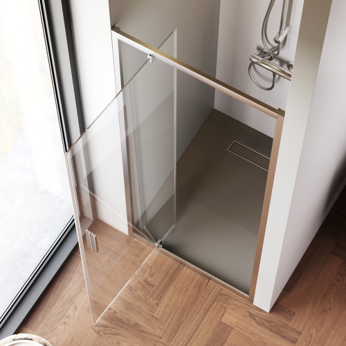 Душевая дверь Am.Pm Gem W90G-80-1P-MT 80х195 стекло прозрачное профиль хром матовый - фото 4